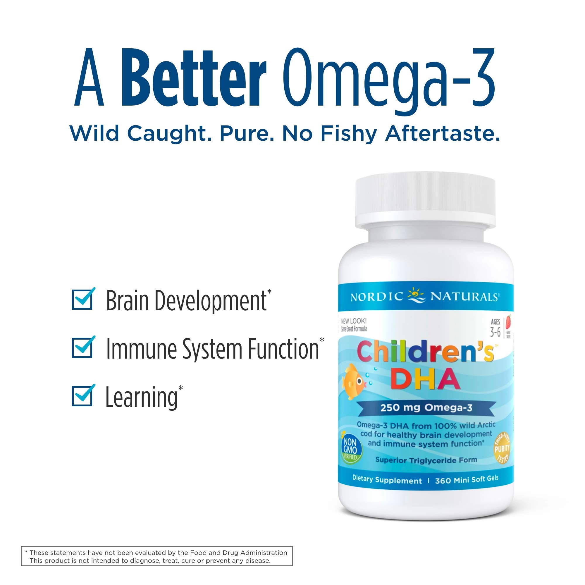 Nordic Naturals - Children's DHA, Healthy Cognitive Development and Immune Function, 360 Soft Gels