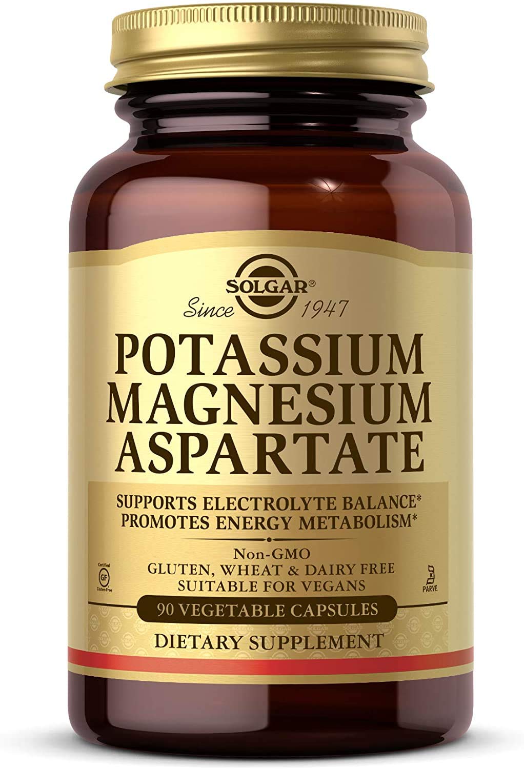 Solgar - Potassium Magnesium Aspartate, 90 Vegetable Capsules