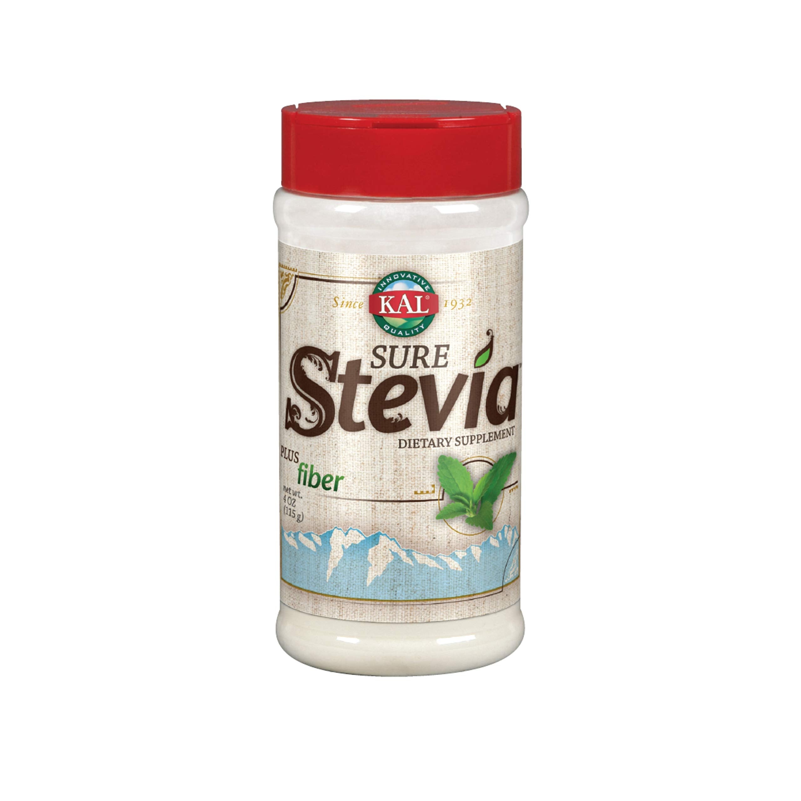 KAL Stevia & Fiber, Fine Powder, Unflavored (Btl-Plastic) 4oz