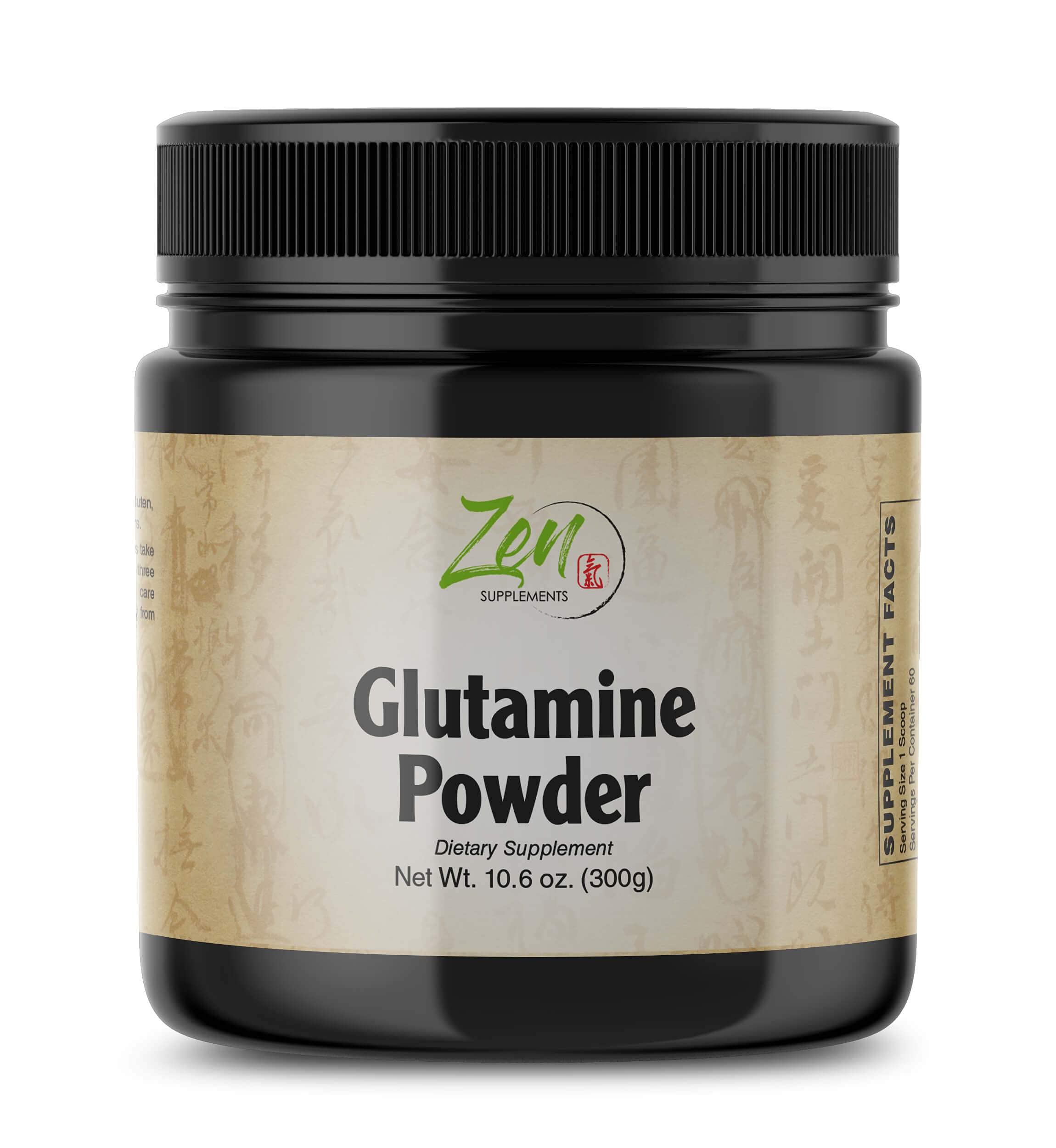 Zen Supplements - L-Glutamine Powder for Muscle Recovery, Healthy Gut, GI Immune Function, Supports Bowel Regularity 300 GR-Powder