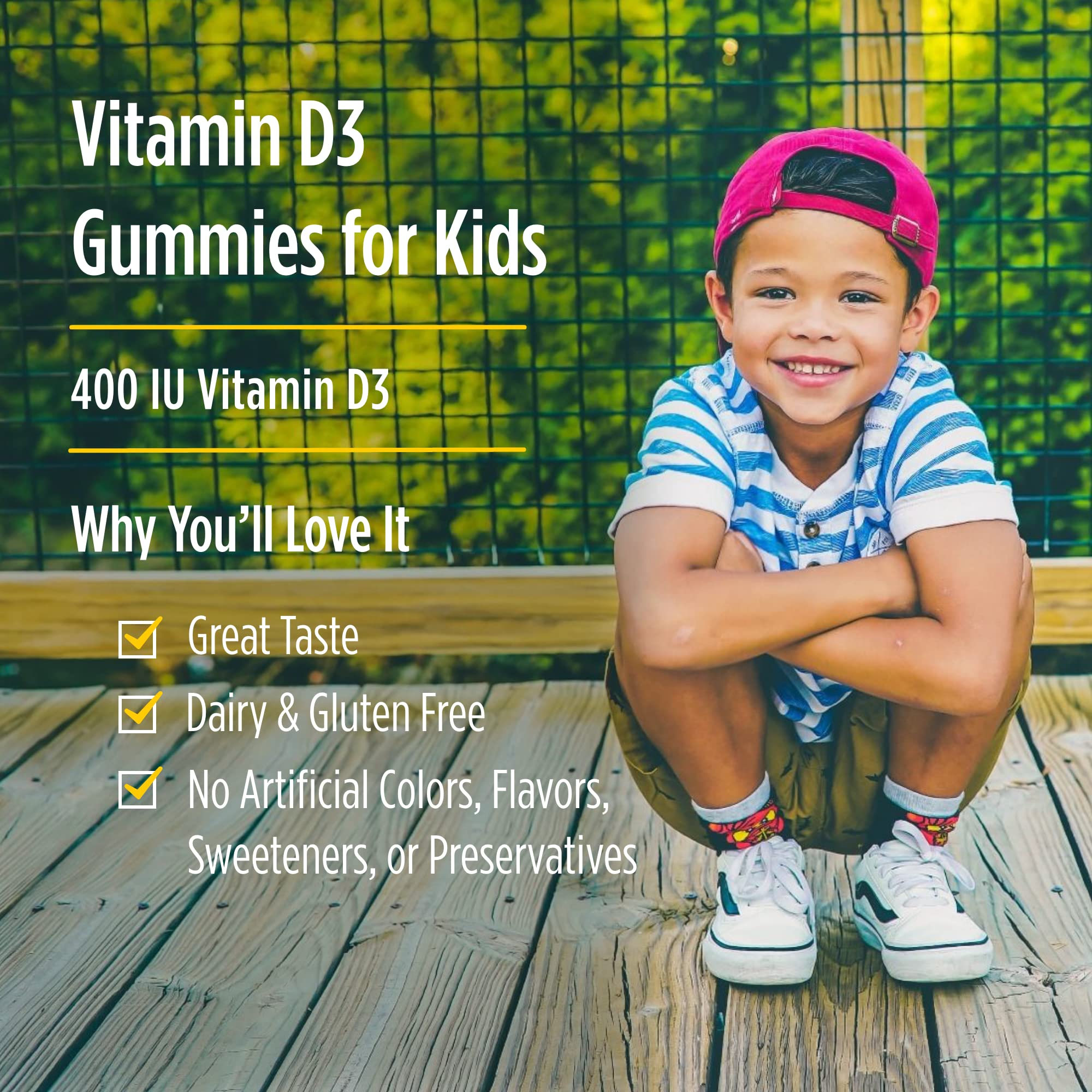 Nordic Naturals Vitamin D3 Gummies - Chewable Vitamin D Gummy For Kids, 400 IU of Vitamin D Supports Immune System, Mood, Sleep and More, Watermelon Flavor, 60 Count