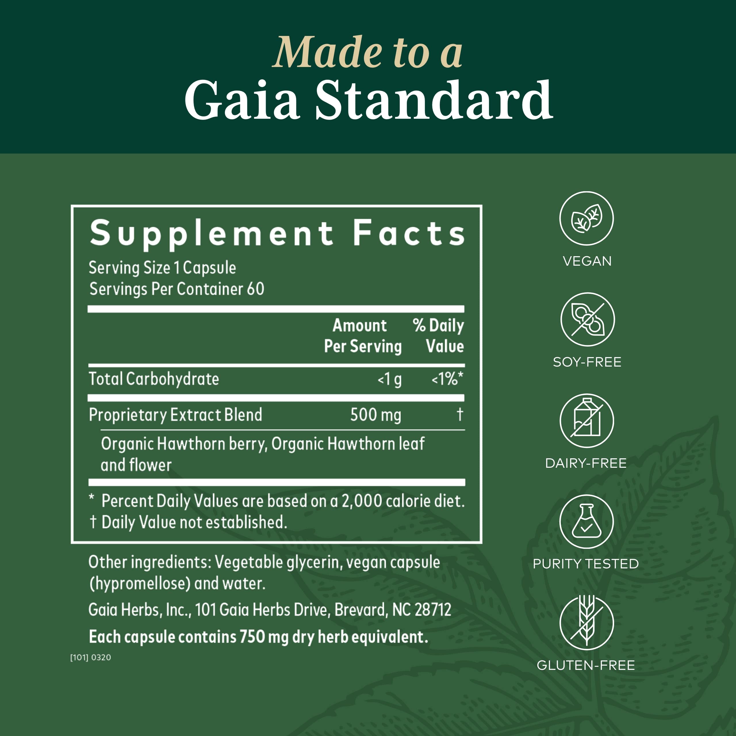 Gaia Herbs Hawthorn 60 Capsules