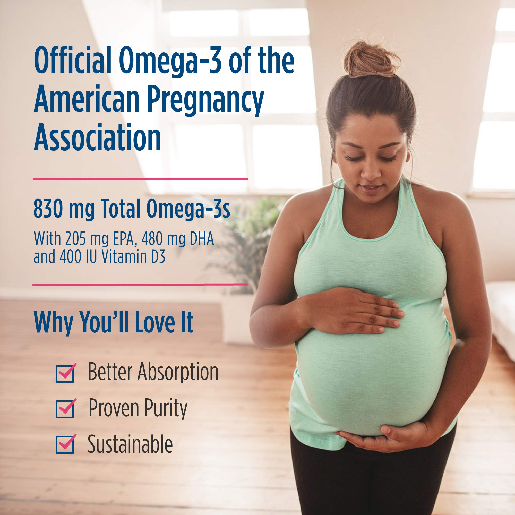 Nordic Naturals Prenatal DHA, Strawberry - 830 mg Omega-3 + 400 IU Vitamin D3 - 90 Soft Gels - Supports Brain Development in Babies During Pregnancy & Lactation - Non-GMO - 45 Servings