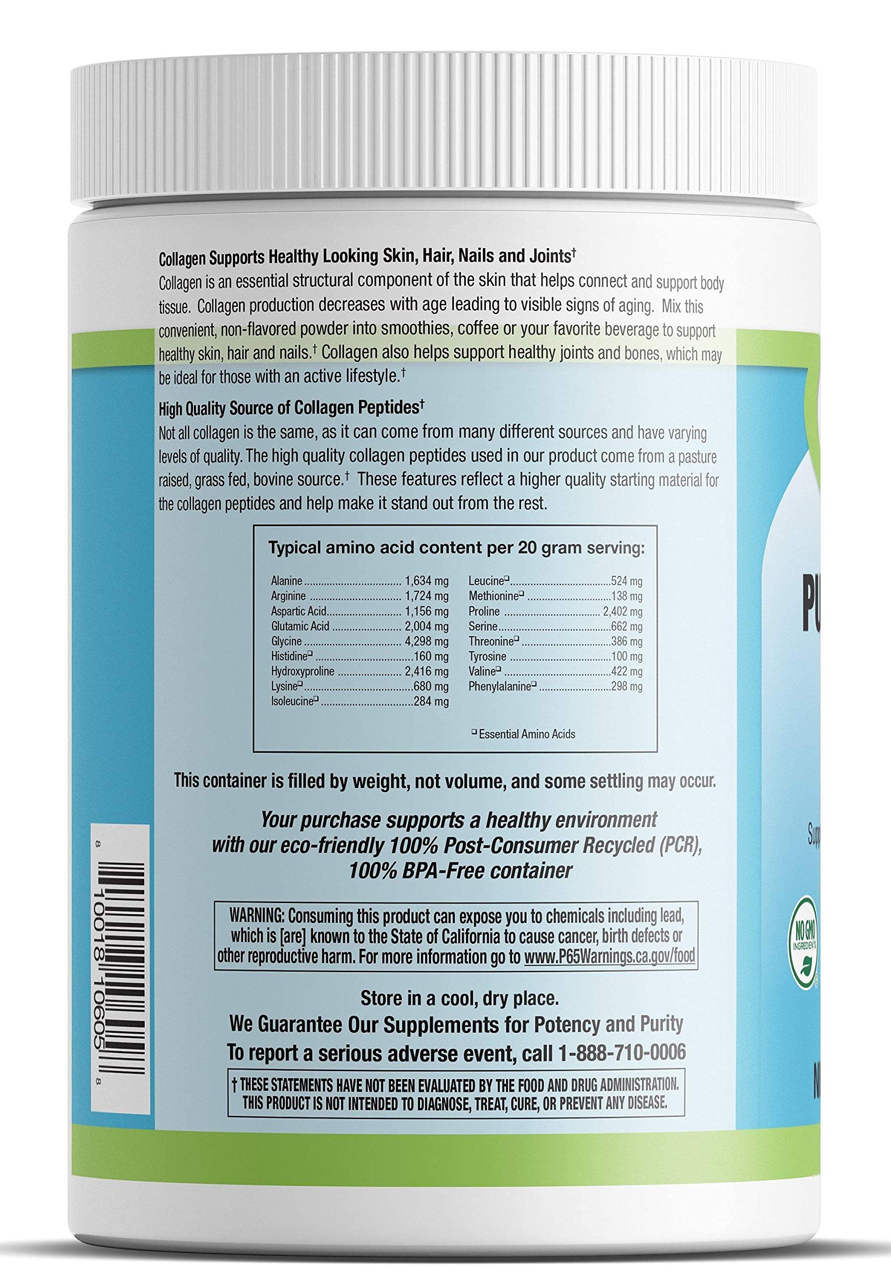Livamed - Pure Collagen Peptides- Grass Fed & Pasture Raised 14.1 oz Count