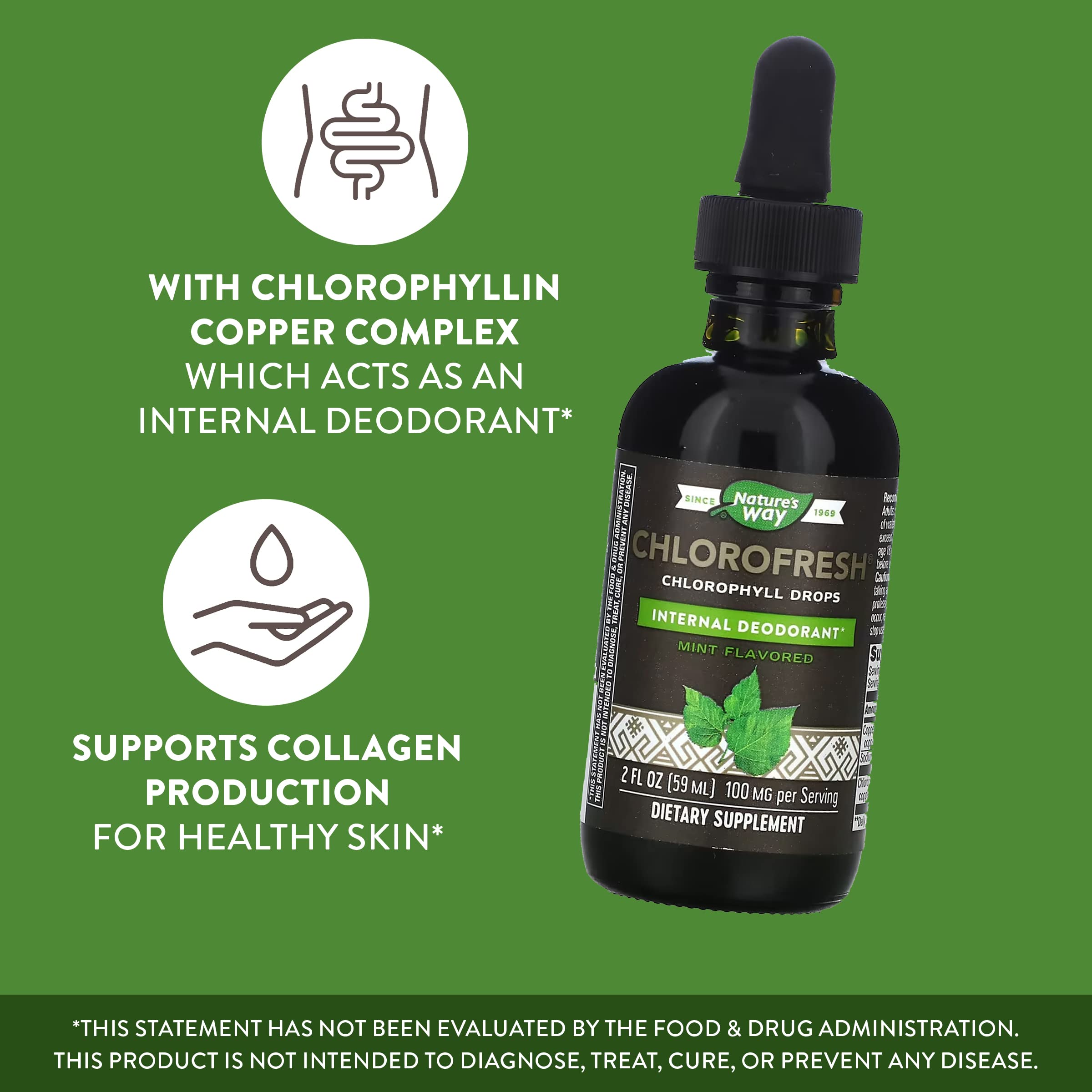 Nature's Way Chlorofresh (Mint) 40X Drops 2 fl oz (59 ml) drop