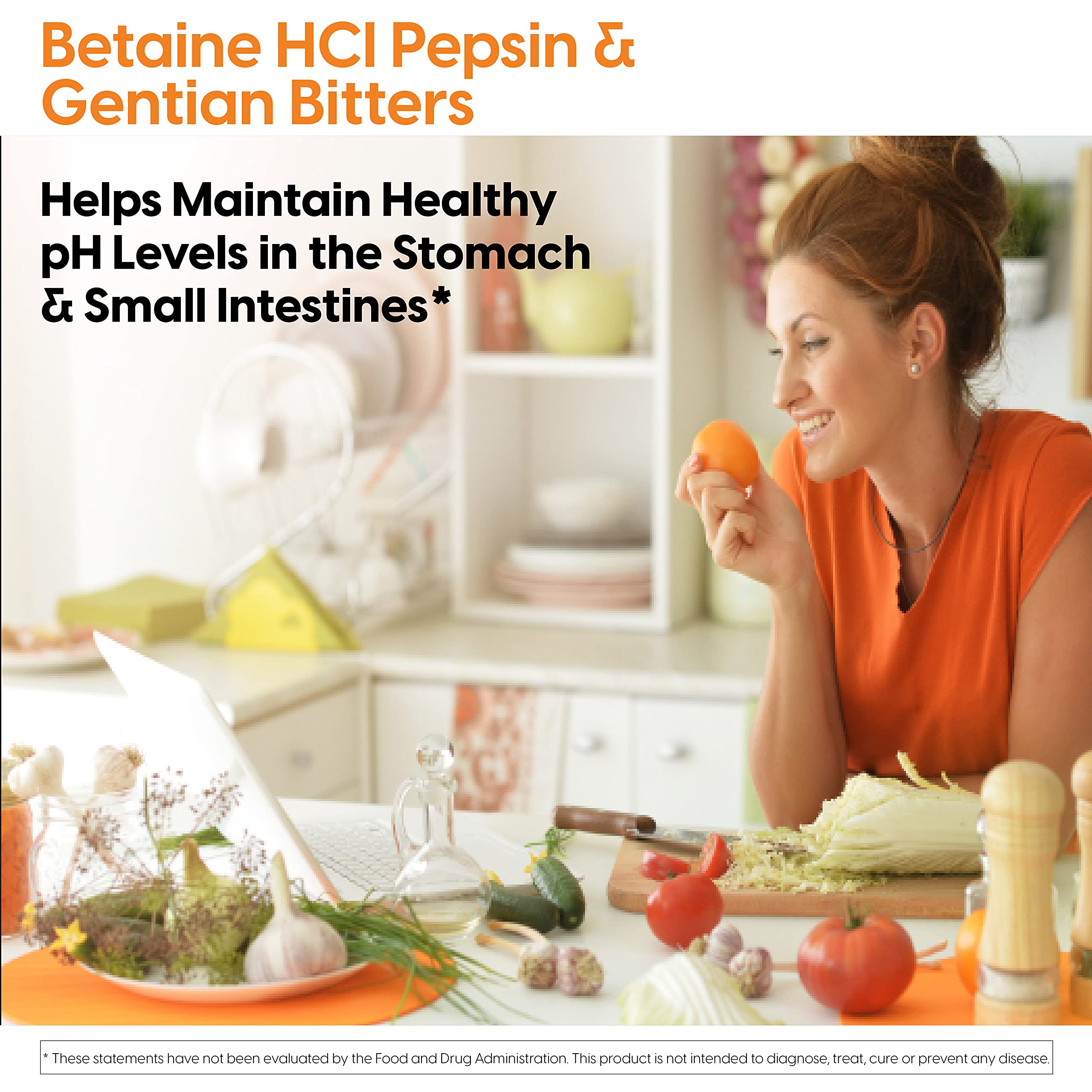 Doctor's Best Betaine HCI Pepsin & Gentian Bitters, Digestive Enzymes for Protein Breakdown & Absorption, Non-GMO, Gluten Free, 120 Caps, Original Version (DRB-00163)