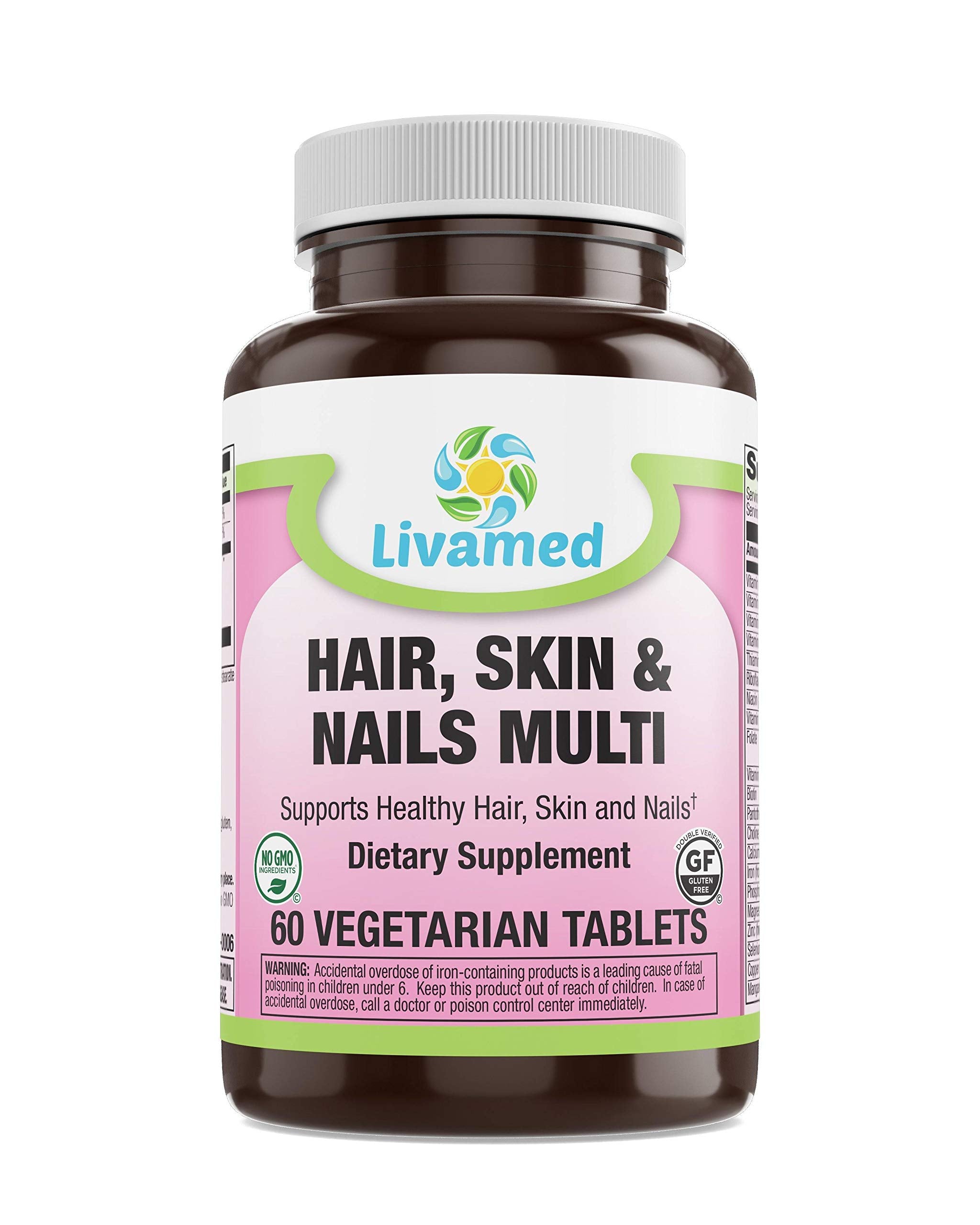 Livamed - Hair, Skin & Nails Multivitamin with Trace Minerals Veg Tabs