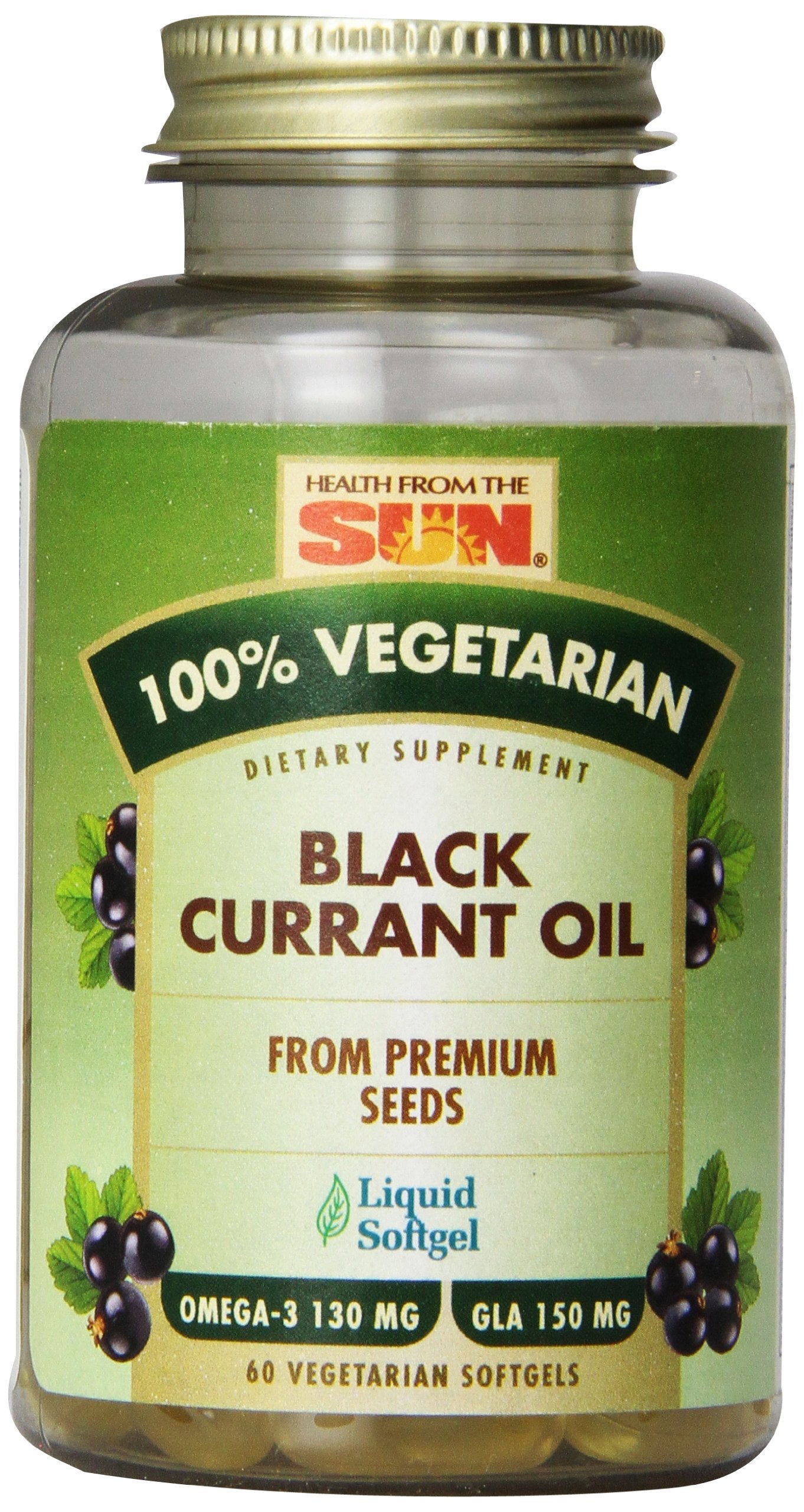 NaturesLife BlackCurrantOil,Vegetarian 60ct VeganSoftgel